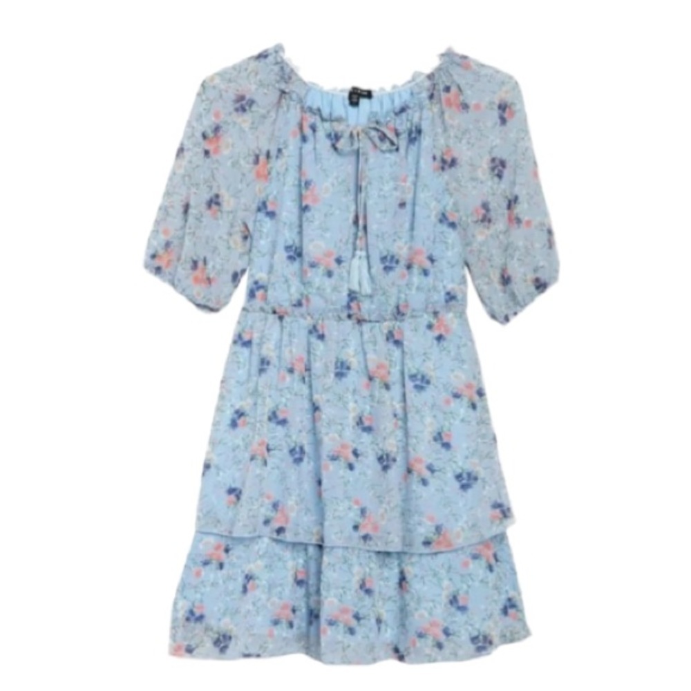Girl’s Tiered Sweet Floral Dress Small Nordstrom Tassels Whimsical Flowers NWT